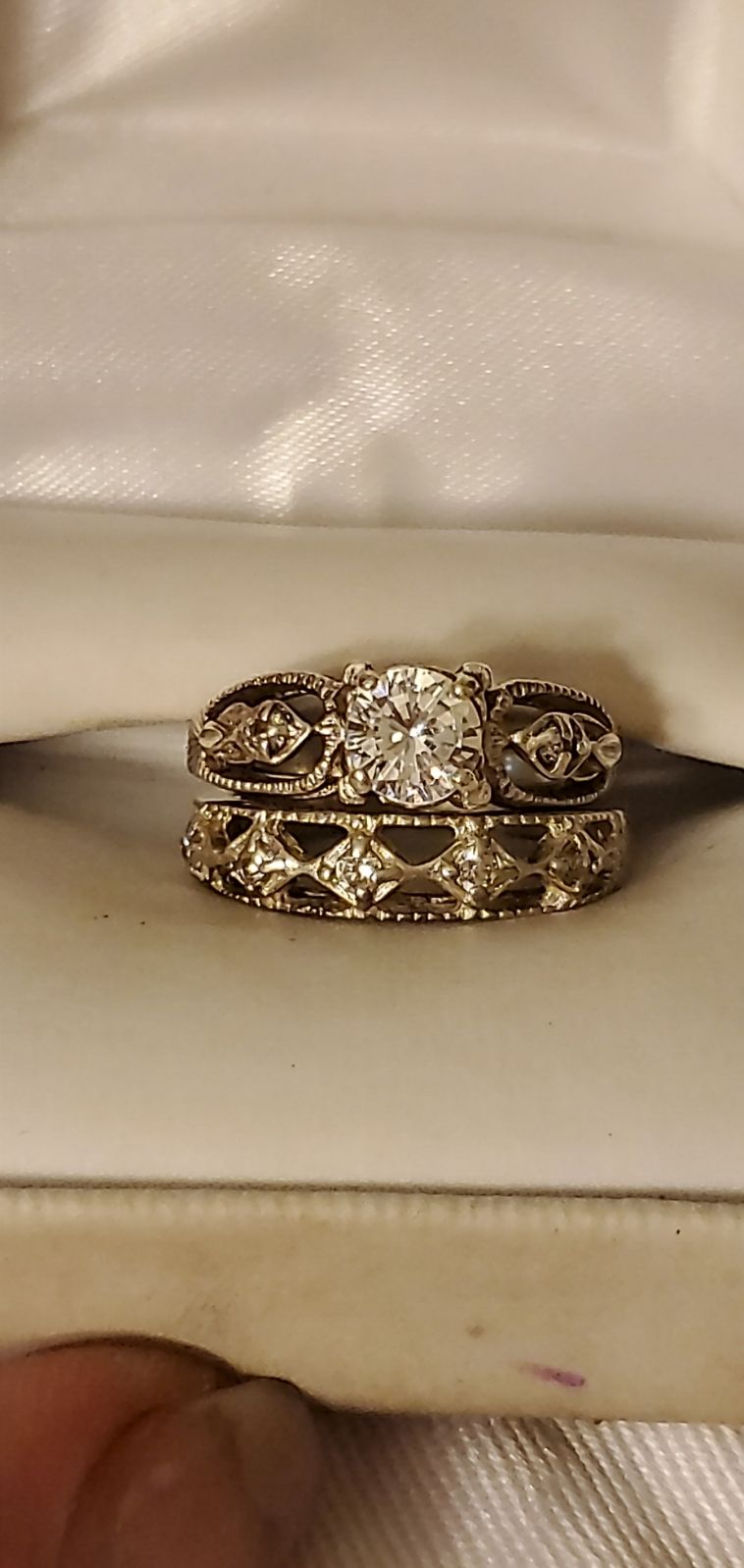 Antique wedding ring set