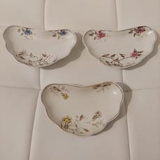 Antique English Bone China 6 Candy Dishes Lot of 3 (2 W. & E. Corn + 1 Unknown)