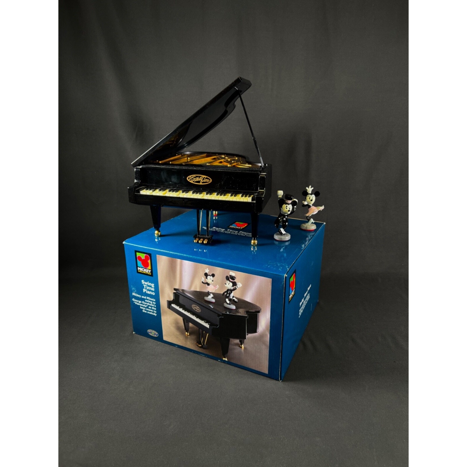 Mickey Minnie Swing Time Self Playing Piano Dance to Havanola Gershwin Music Box