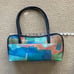 Y2K Watercolor Shoulder Bag Boho Pastel Southwest Artist Log Bag Tote Blue NIB
