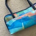 Y2K Watercolor Shoulder Bag Boho Pastel Southwest Artist Log Bag Tote Blue NIB