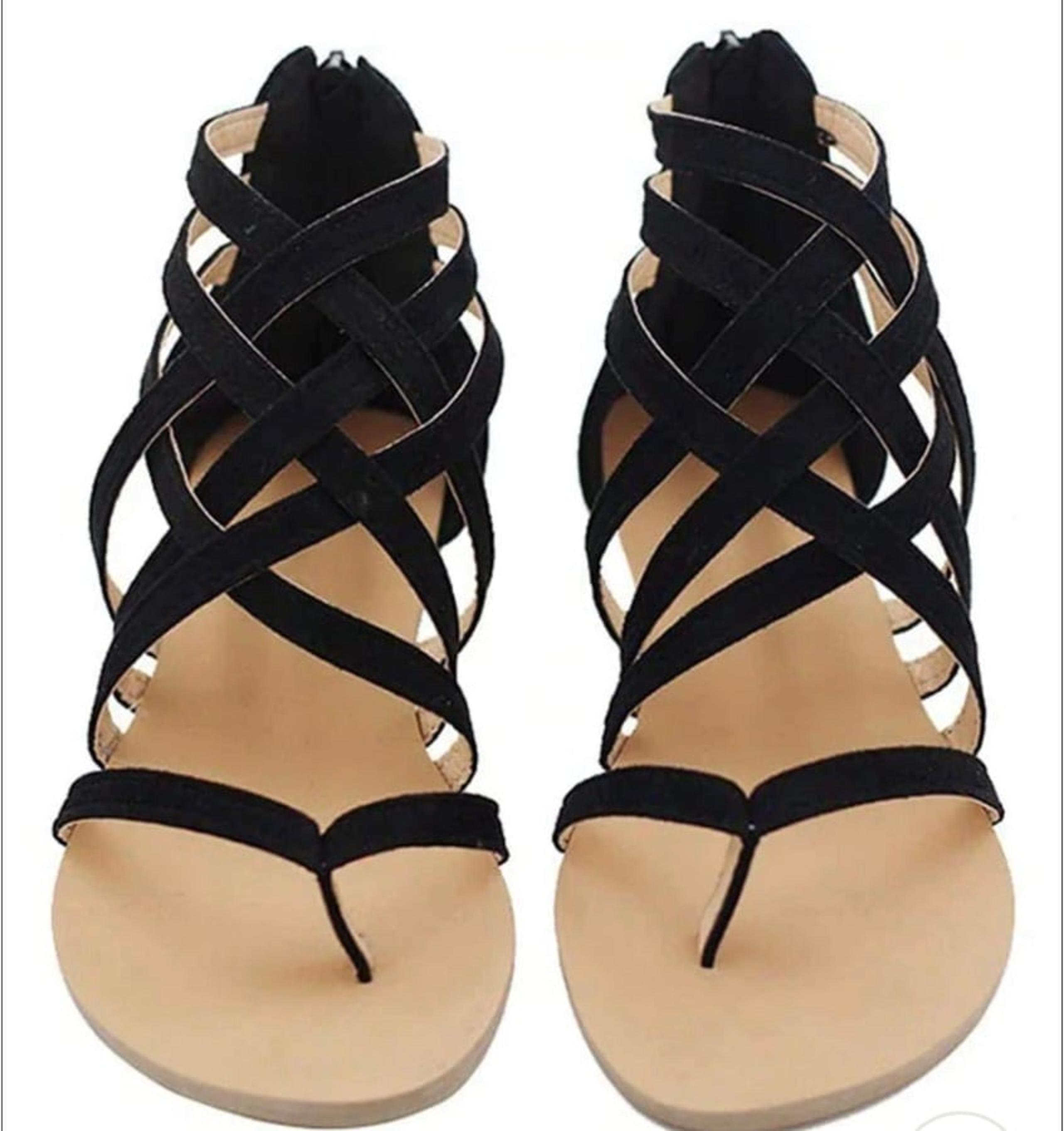 Women's Fashion Zip Back Gladiator Sandals-Brand New