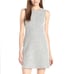 NWT Theory Rained K Felt Knit Wool Blend Grey Sleeveless Mini Sheath Dress Sz 6