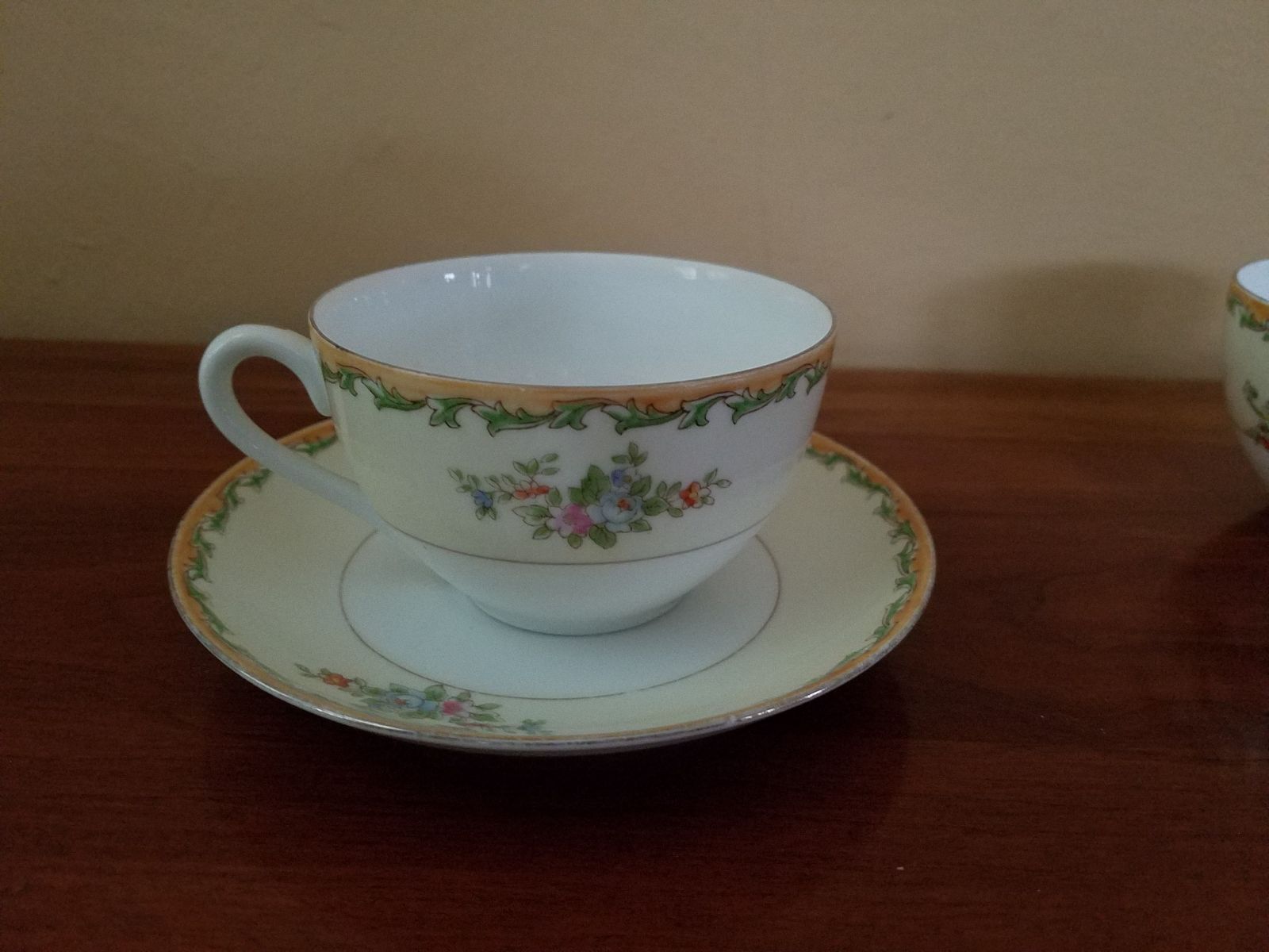 3 Noritake, Morimura Cups And Saucers