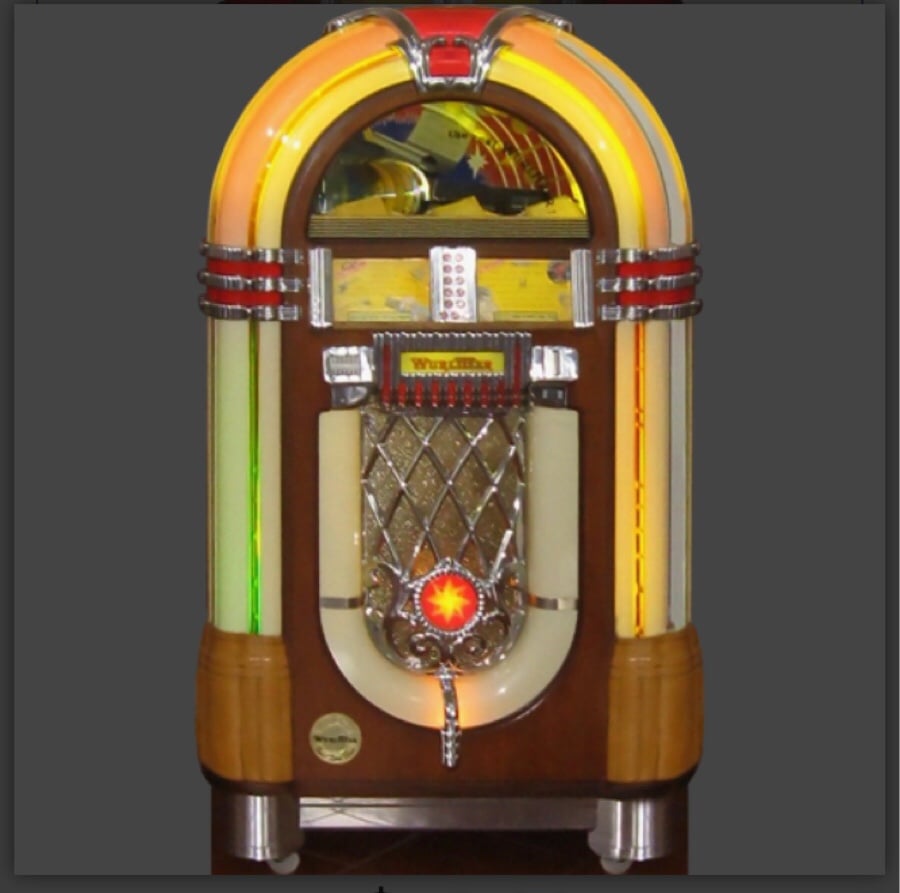 JUKEBOX 1950S 50S VINTAGE CARDBOARD CUTOUT FREE SHIPPING!