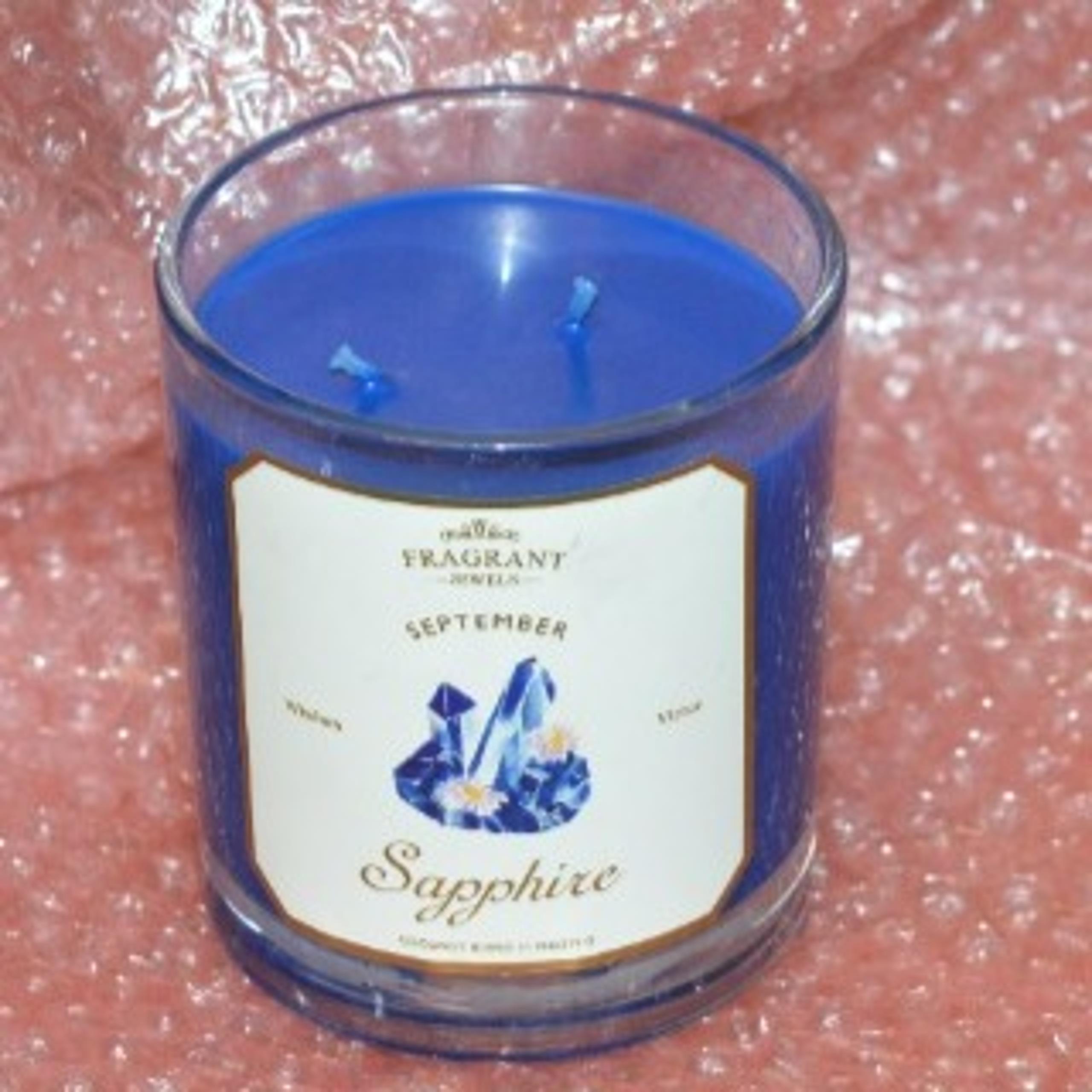 Fragrant Jewels Sapphire (September birthstone) ringless candle.