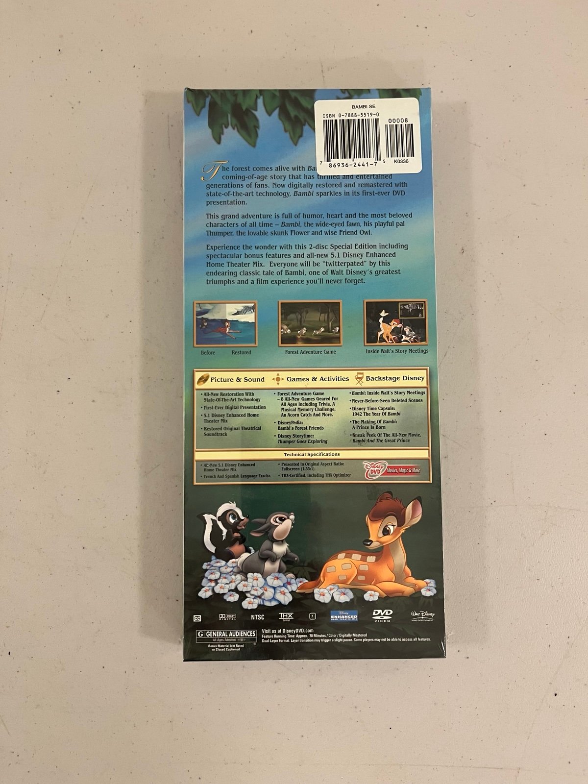 WALT DISNEY'S Bambi ロビーカード　2枚セット Walt Disney's Bambi - 2-Disc Special Edition 786936244175| eBay