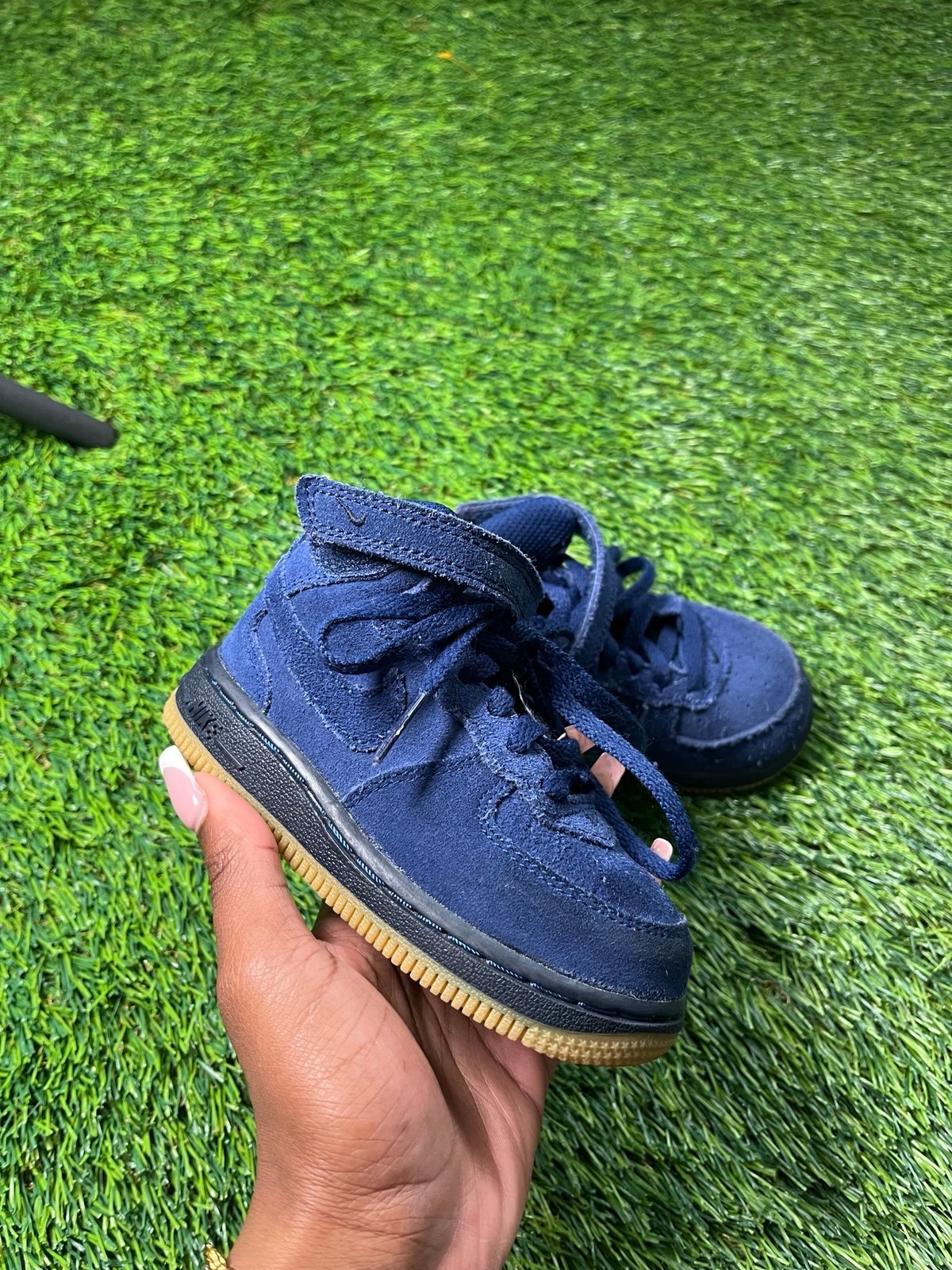 Nike Air Force One Mid “Blue Void Gum” sneakers size 7C
