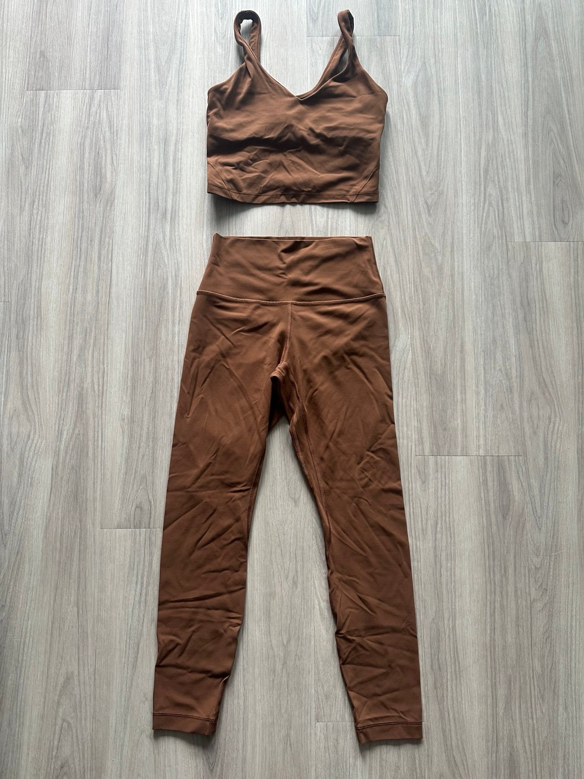 Lululemon Align Set Roasted Brown - Tank & Leggings size 6