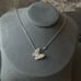 Butterfly cz necklace 925 silver 18k white gold plated