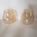 Iridescent swirl scalloped glass lamp shades