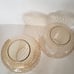 Iridescent swirl scalloped glass lamp shades