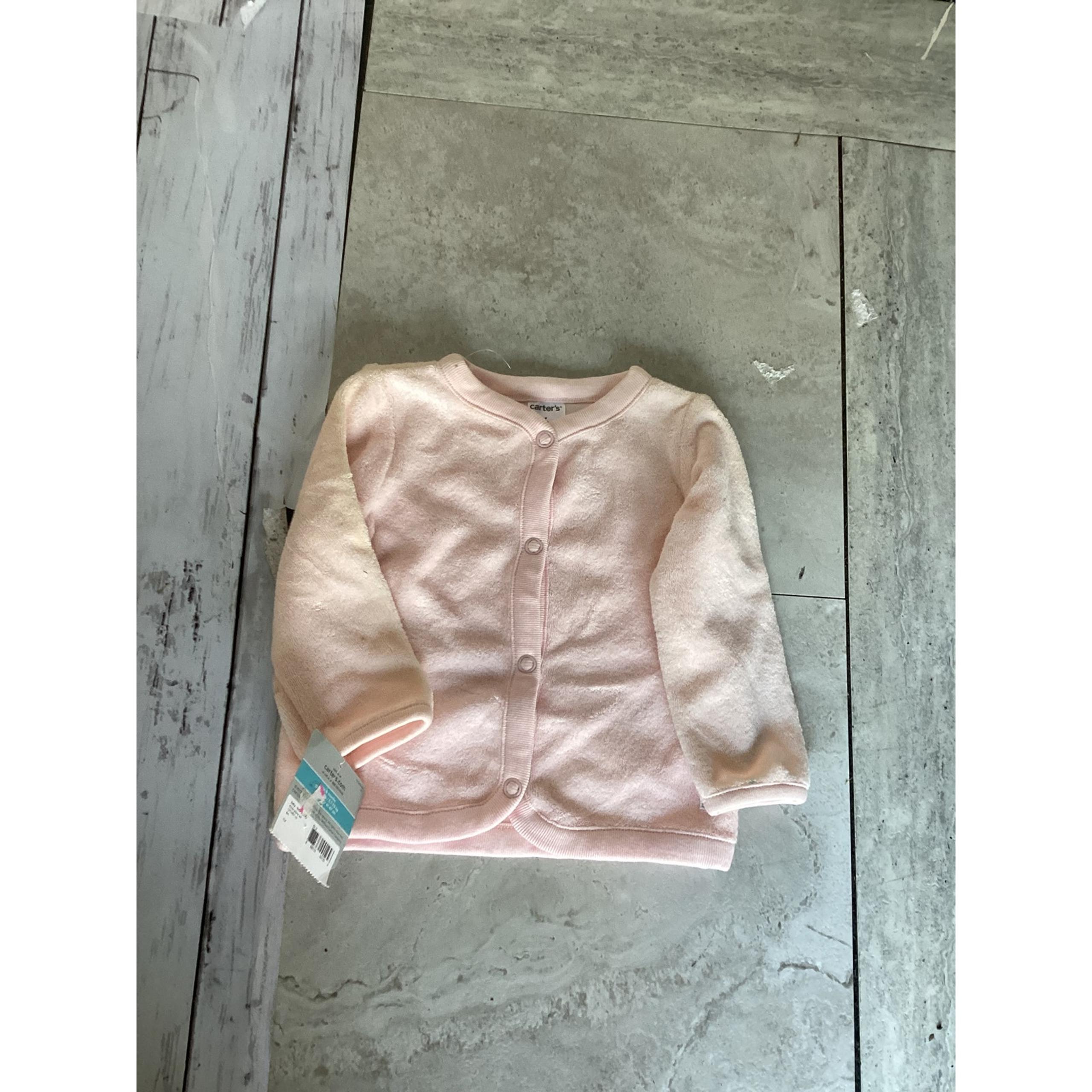 Carter's Baby Girls Pink Cozy Soft Casual Cardigan Sweater Size 6M NWT