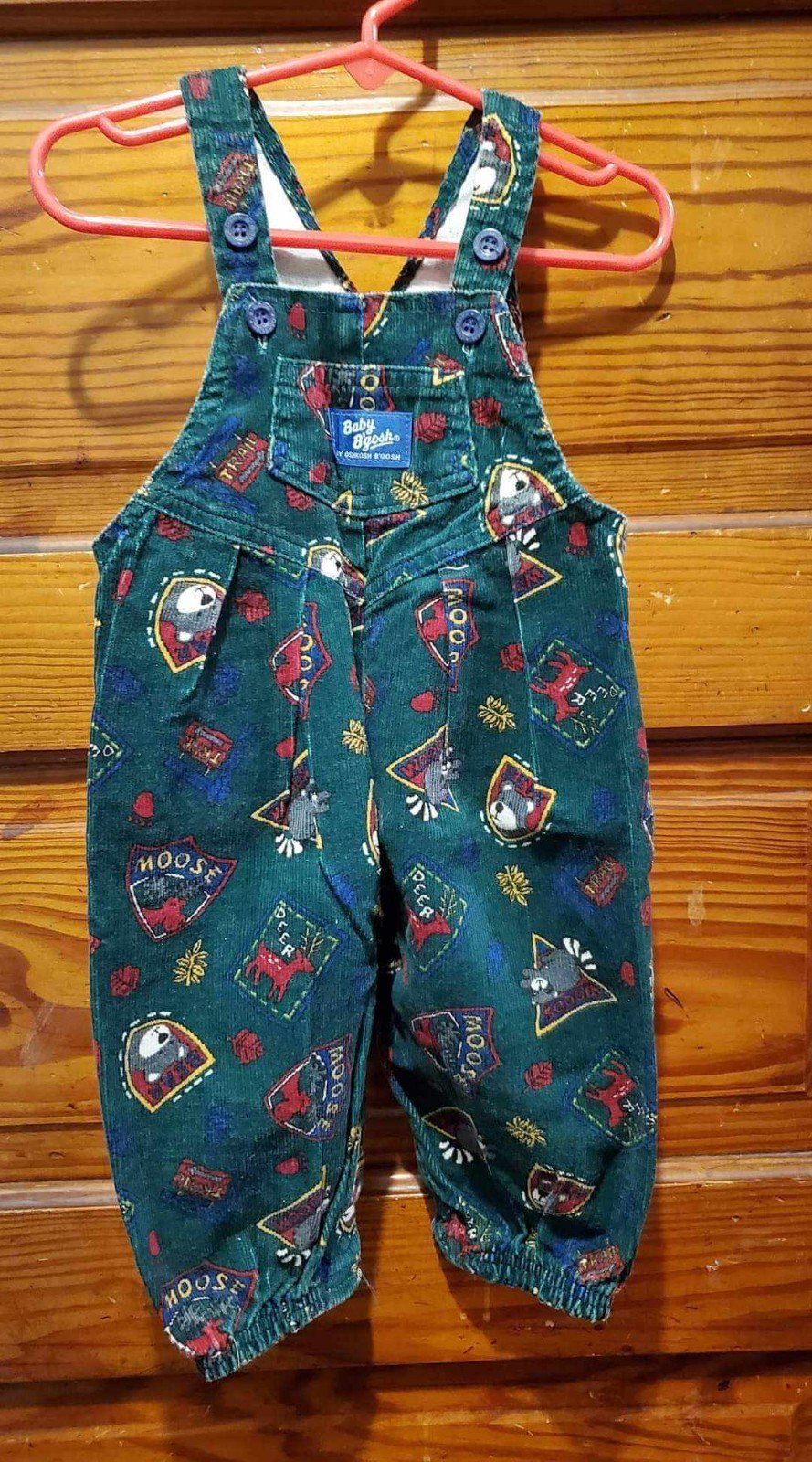Vintage Overalls Oshkosh b gosh Corduroy bibs boys 12 months