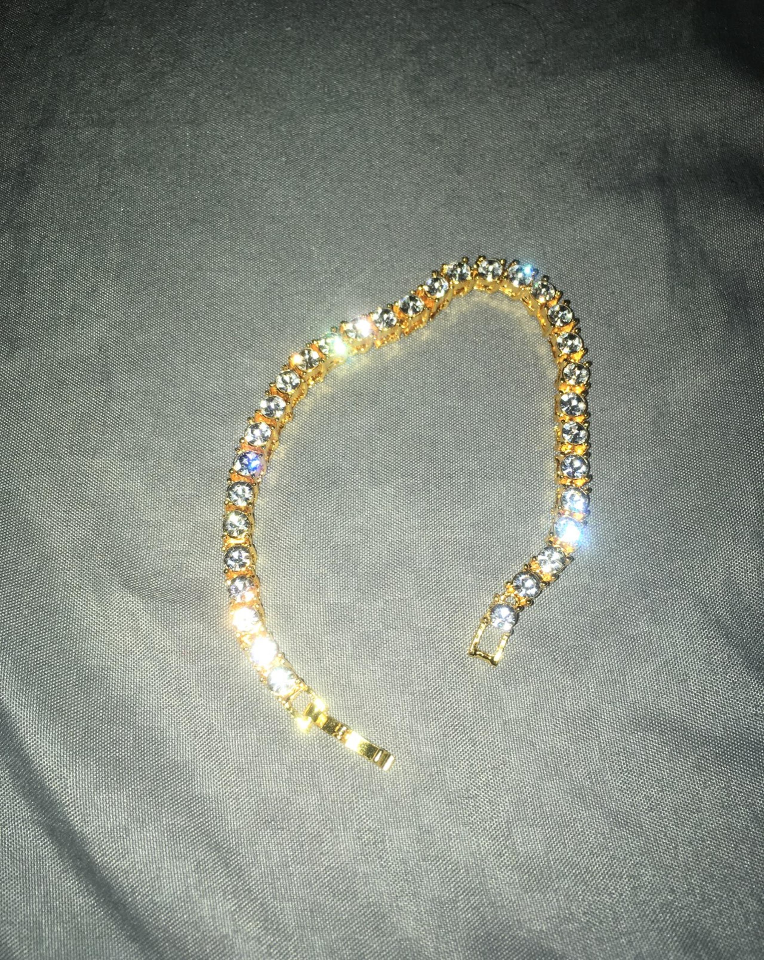 Gold Plated Rhinestone Bracelet