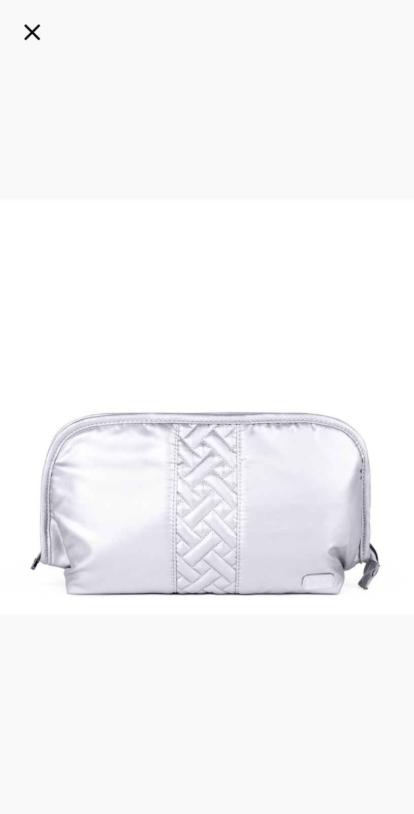 Lug Flash cosmetic bag Metallic Silver