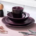 16 Piece Dinnerware Sets for 4 Modern Style Violet Dinnerware Kitchen Plate Set