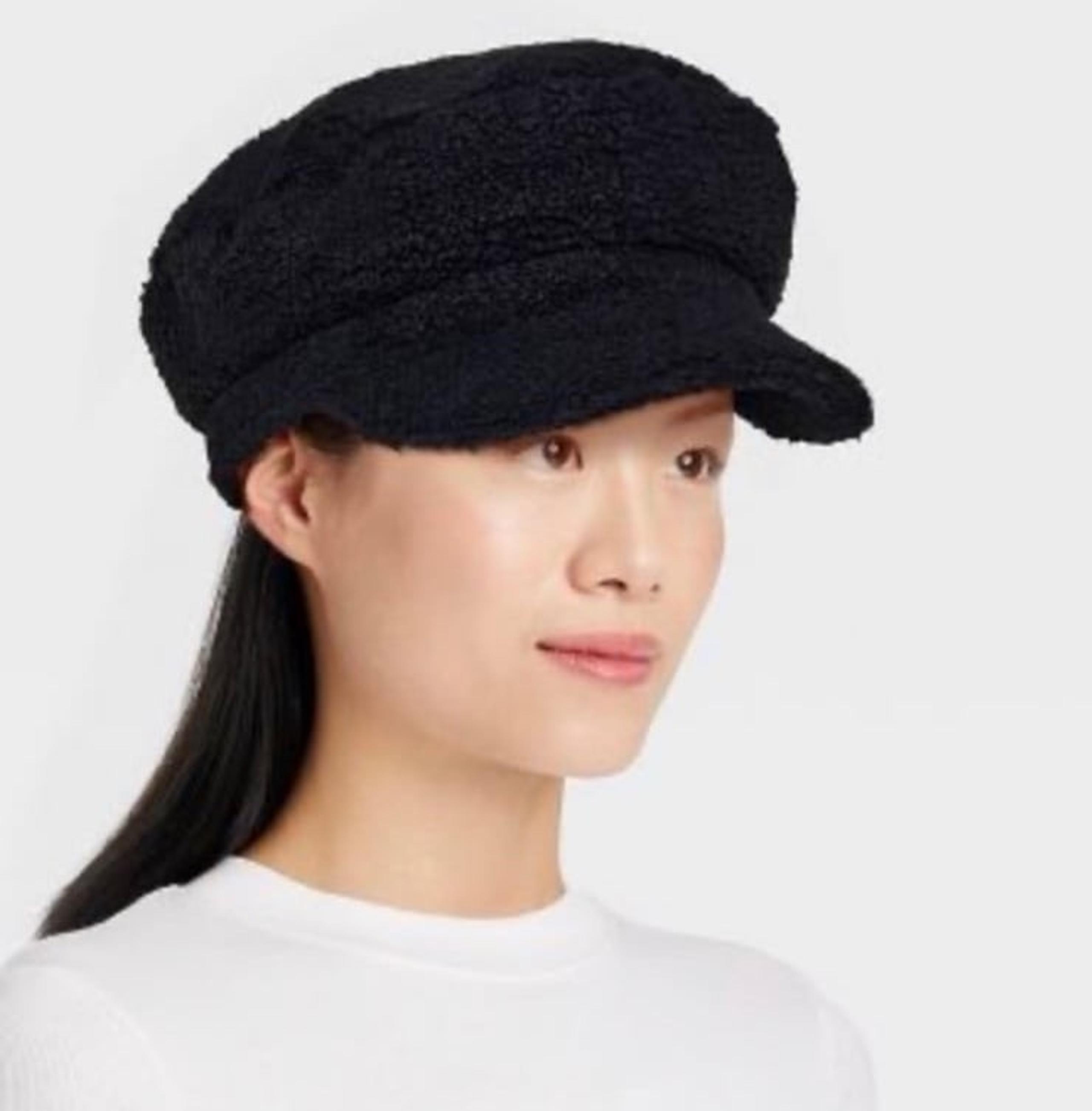 UNIVERSAL THREAD - CAPTAIN HAT CAP - Black Fuzzy - Women's OSFM - NEW