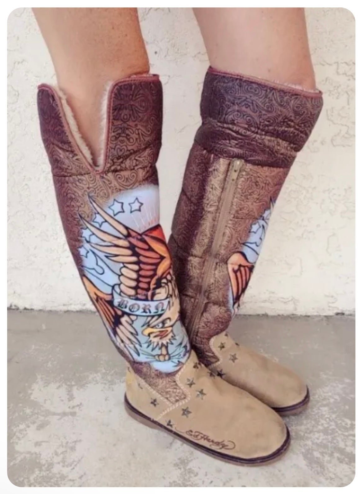 Ed Hardy Over The Knee Shoes Mercari