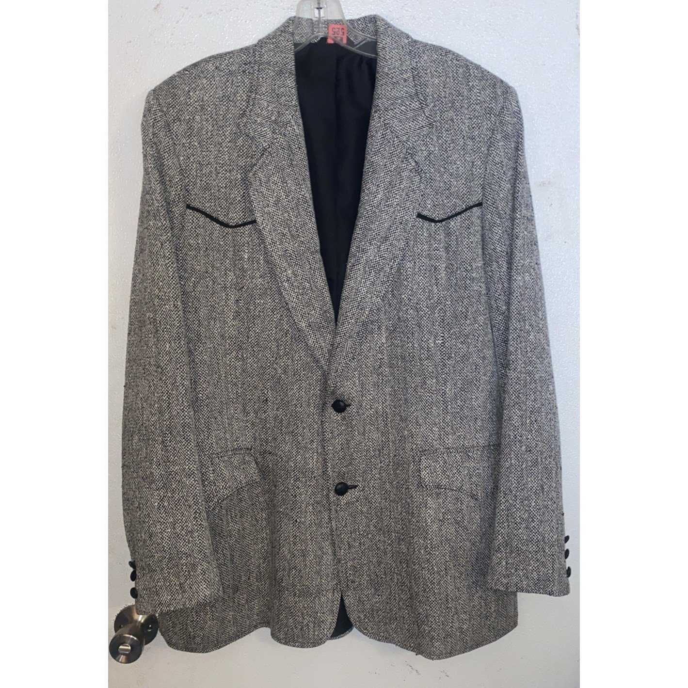 Pioneer Western Wear 100% Silk Blazer Coat Jacket Tweed Country Gentlemen 44L