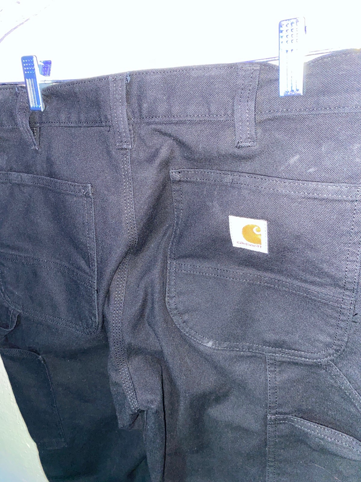 Carhartt Pants Sz 32x26 Brown Double Knee Canvas Loose B136