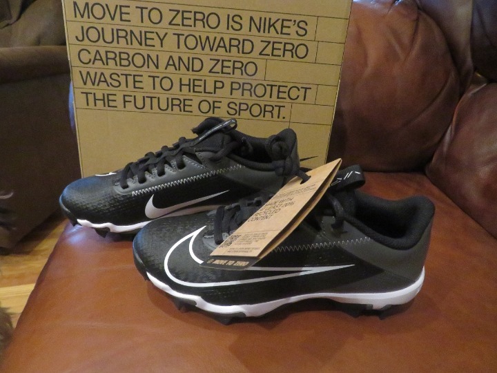 NEW Toddler Boys Black, Grey & White Nike Vapor Edge Shark 2 Football Cleats, 11