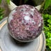 Natural Plum Blossom Tourmaline Crystal Sphere