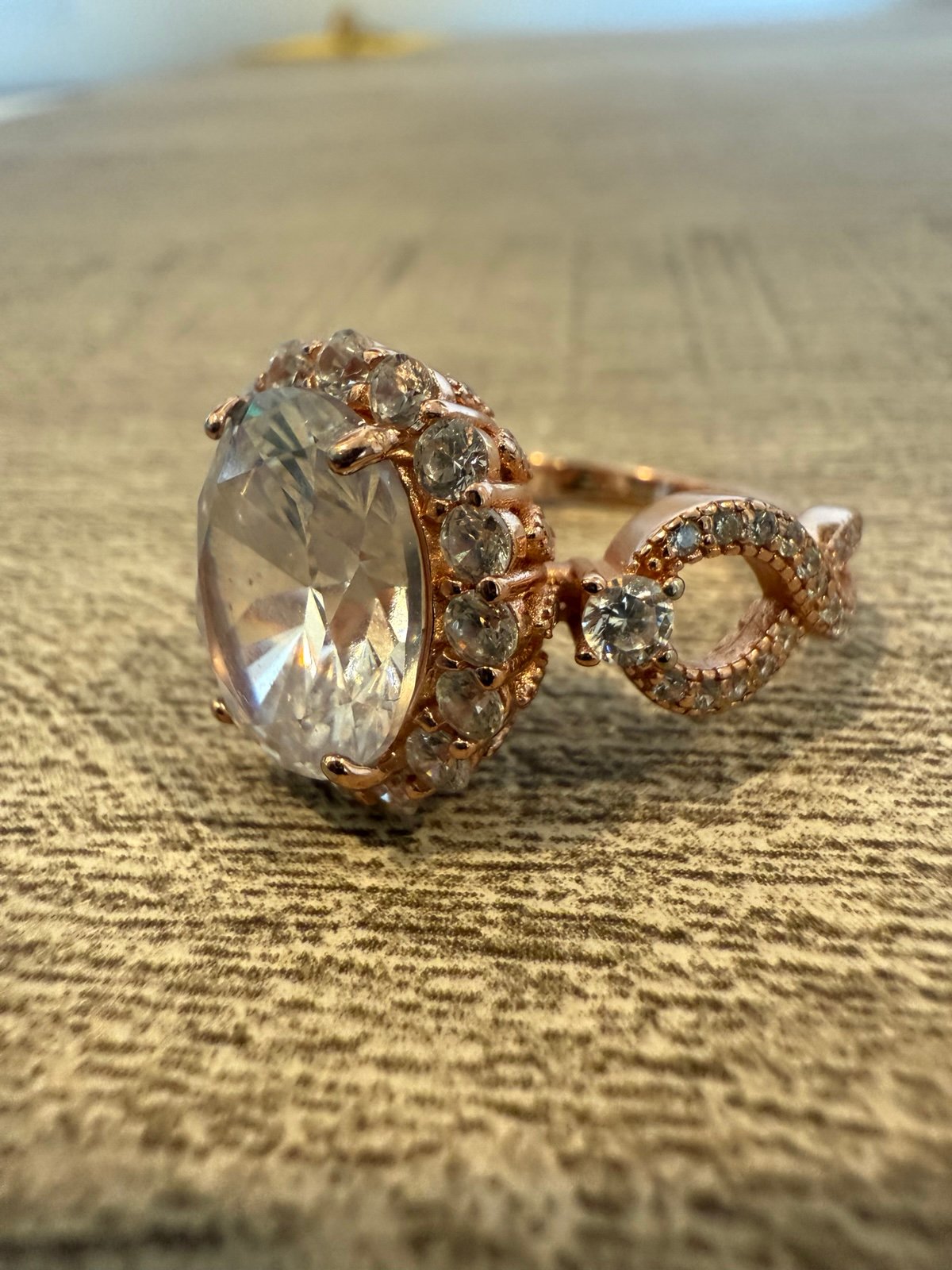.925 RG White Topaz size 7 dupe 2424