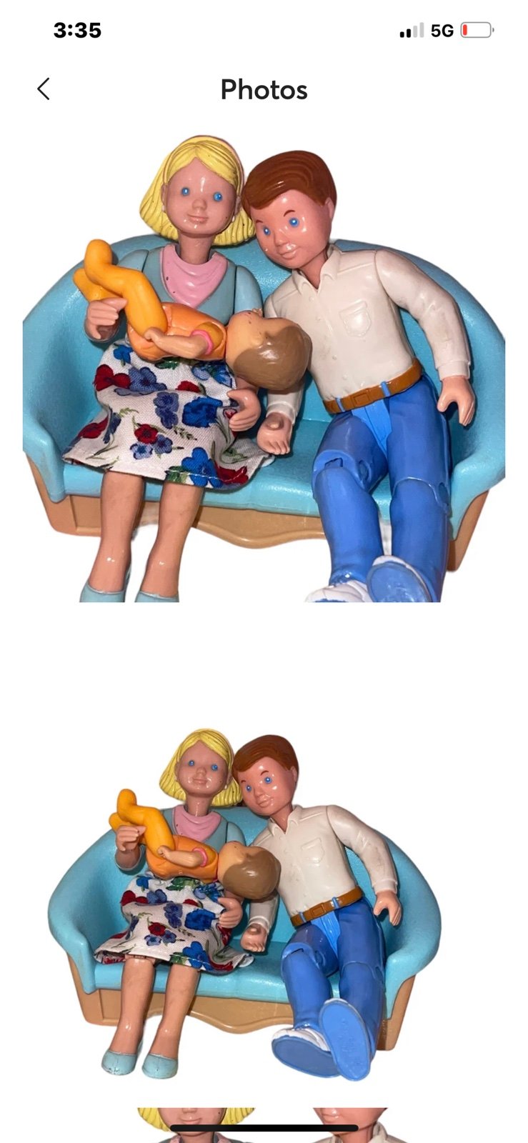 Dream dollhouse new clothes mom dad baby set! 1990s