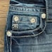 Miss Me Signature Capri Jeans Blue Factory Wash and Whiskering Size 26