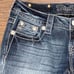 Miss Me Signature Capri Jeans Blue Factory Wash and Whiskering Size 26