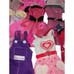 Hugh Lot of 43 Vintage Barbie,Kelly,Chrissie Clothes W/ Tags.Pink,Purple,B&W.