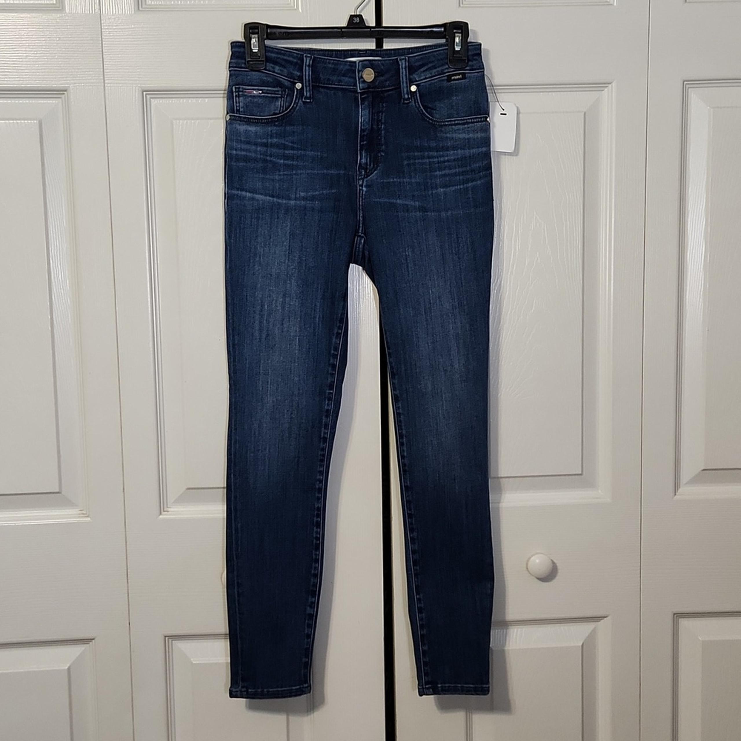 Mavi Women's Med Wash Tess High-Rise Skinny Jeans Size 27 Zip Button Stretch NWT - Mavi Jeans