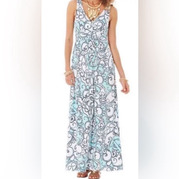 Lilly Pulitzer Sloane Anchor Shape up or Ship Out Maxi Dress