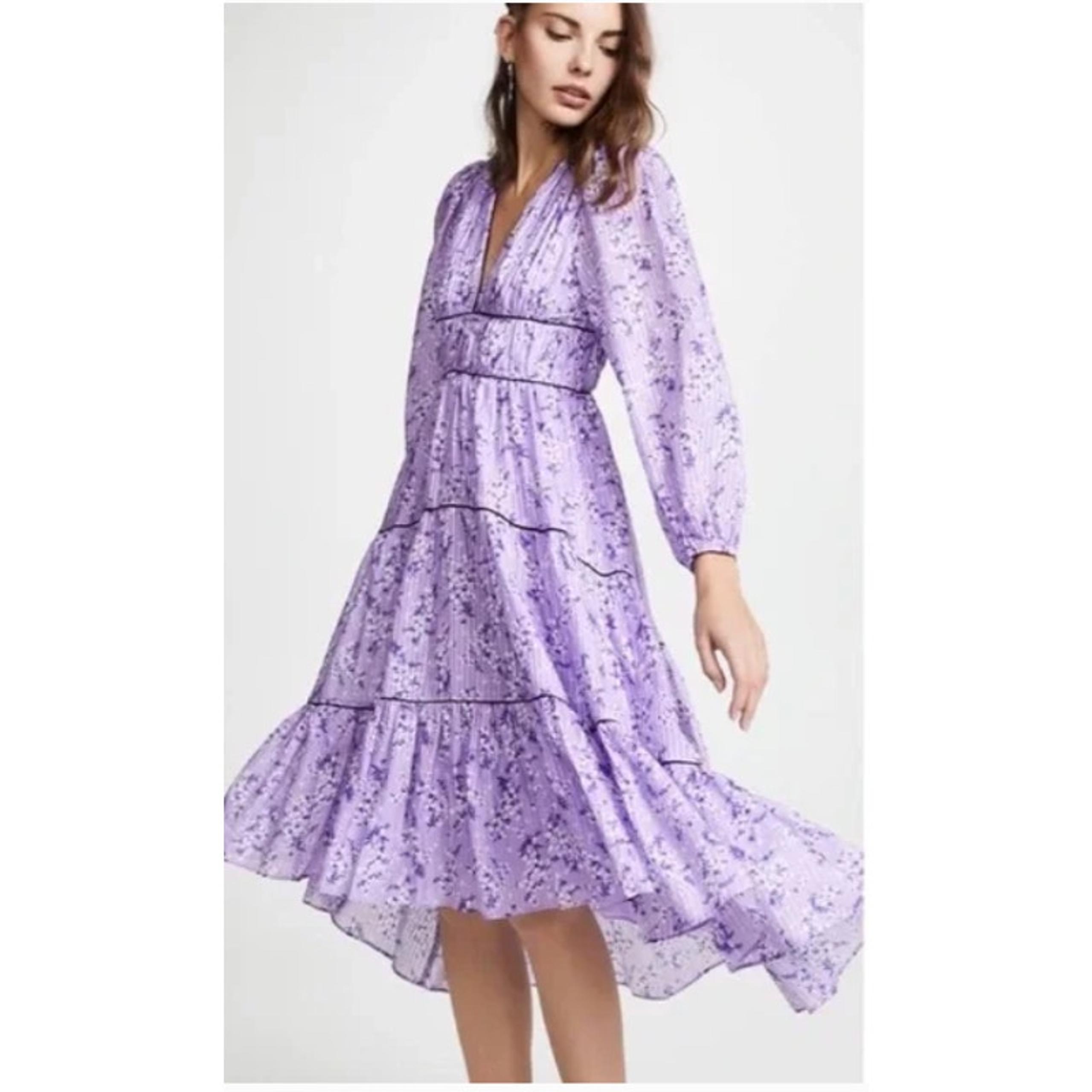 Ulla Johnson Joan Midi Dress in Lilac Purple Womens Size 2