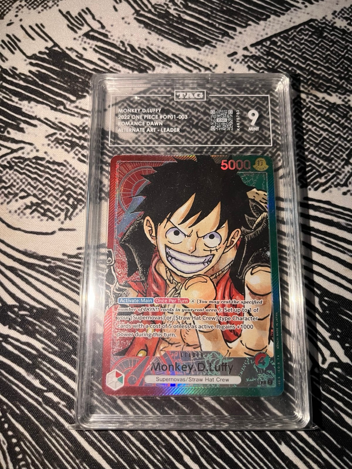 Monkey D. Luffy Alt Art Leader TAG 9