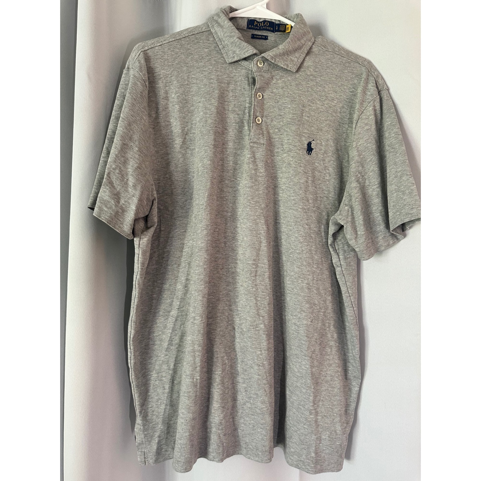 Polo Ralph Lauren Classic Fit Soft Cotton Polo Shirt, Gray, Large