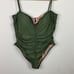 J. Crew | Safari Green Sweetheart Ruched One Piece Swimsuit 22 Plus