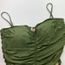 J. Crew | Safari Green Sweetheart Ruched One Piece Swimsuit 22 Plus