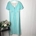 Rare Vintage Dress - light Blue & White Lace Trim Bow 1950's Classic