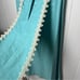 Rare Vintage Dress - light Blue & White Lace Trim Bow 1950's Classic