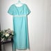 Rare Vintage Dress - light Blue & White Lace Trim Bow 1950's Classic