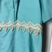 Rare Vintage Dress - light Blue & White Lace Trim Bow 1950's Classic