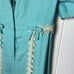 Rare Vintage Dress - light Blue & White Lace Trim Bow 1950's Classic