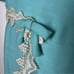 Rare Vintage Dress - light Blue & White Lace Trim Bow 1950's Classic