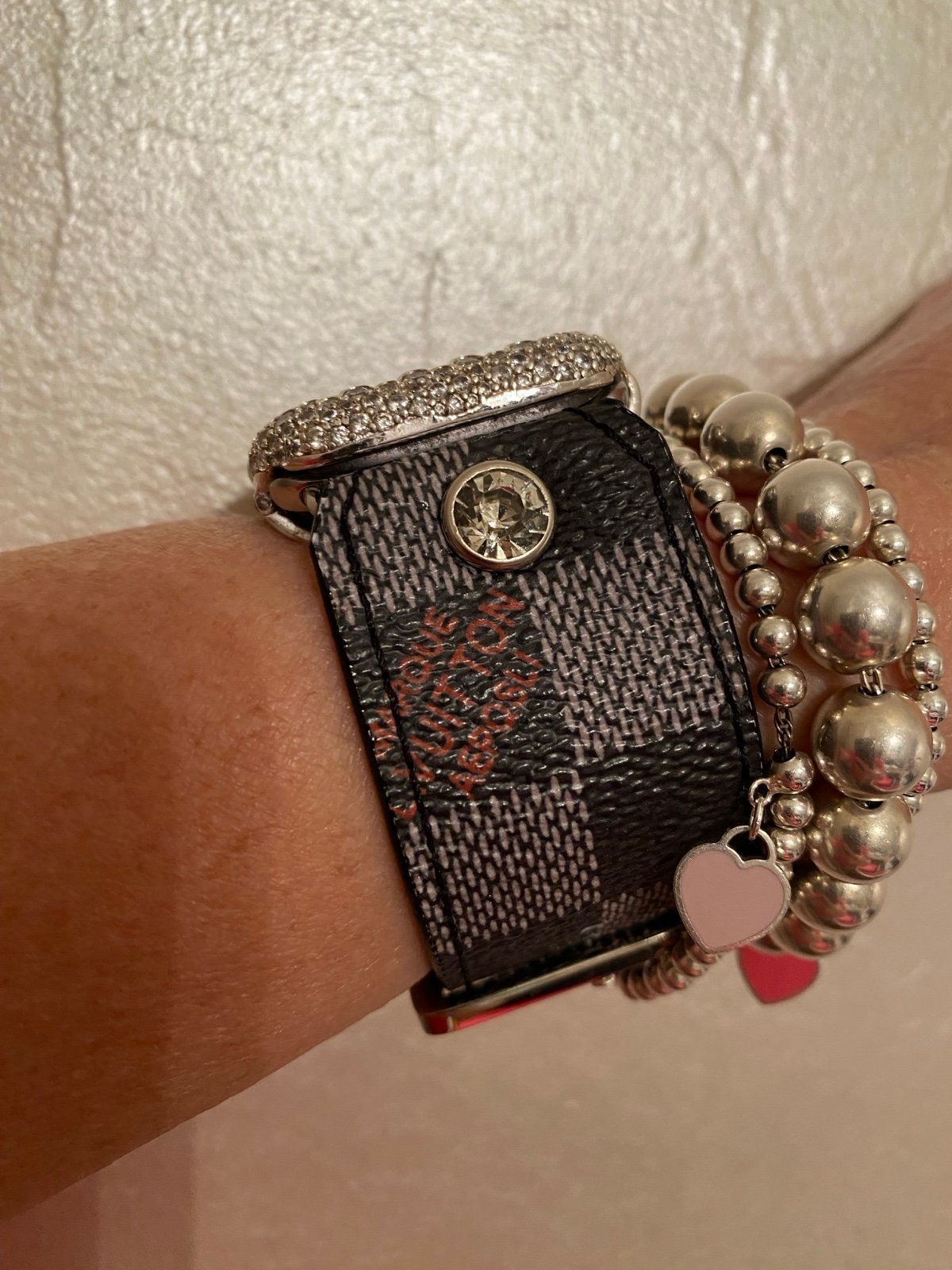 Apple Watch Band - REPLICA Black and White Damier patterned