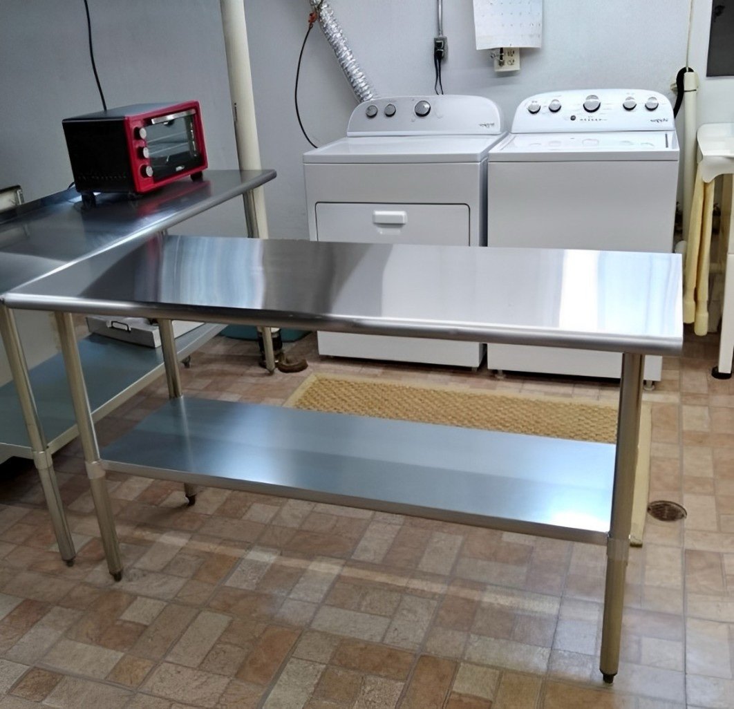 Commercial Prep Table 60 x24 Workstation 2 Storage Layers Metal *New*