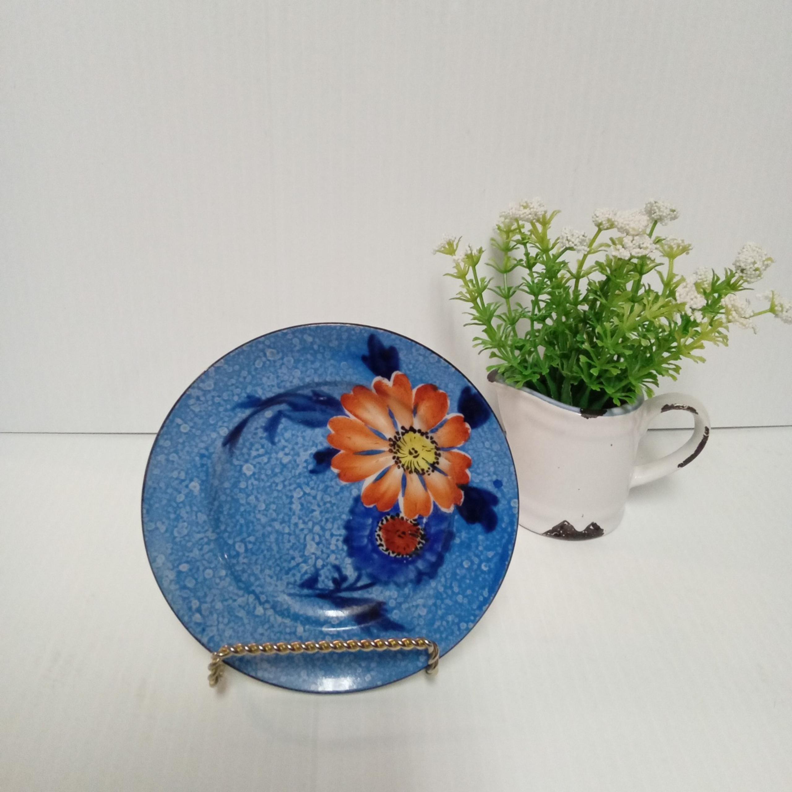 VTG Handpainted Floral Made in Japan Porcelain Mini Trivet Dish
