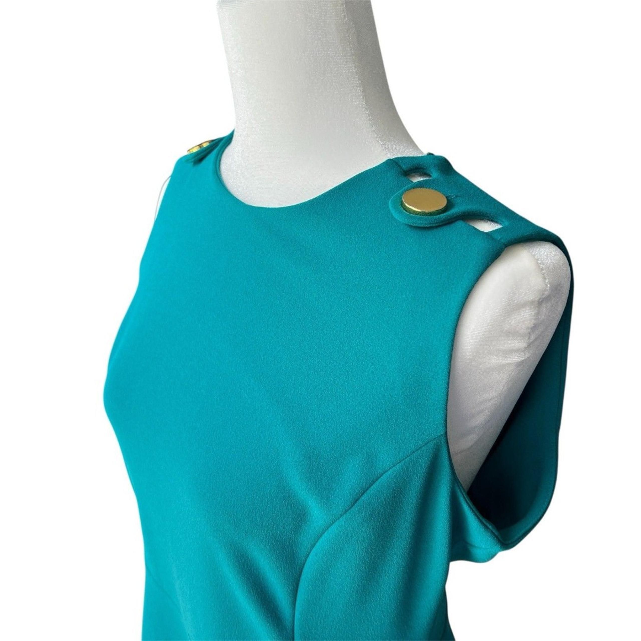 Calvin Klein Women’s Teal Green Midi Cocktail Dress Career size SMALL