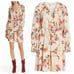 NWT Joie Floral Long Sleeve Ruffled Mini A-Line Silk Dress size XS